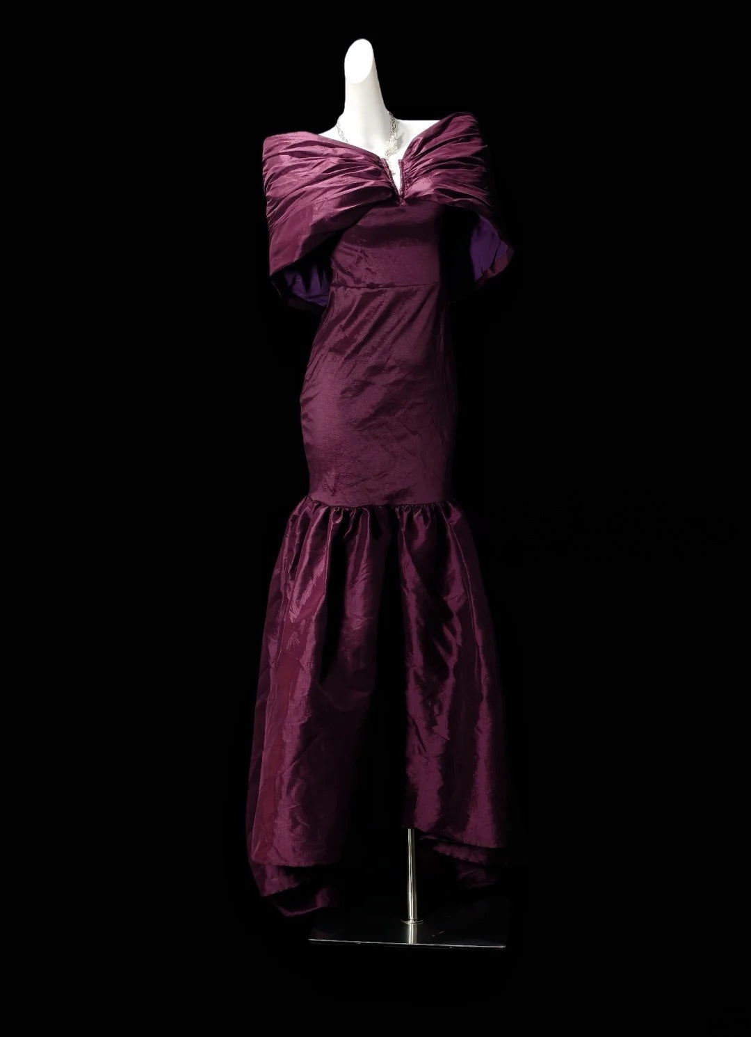 Off The Shoulder Fuchsia Mermaid Formal Prom Dress Wedding Guest Dress  J11826