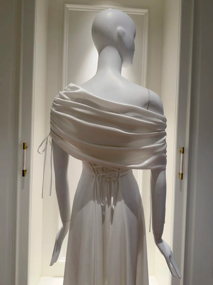 Trägerloses silbernes Vintage-Abendkleid, A-Linie, Geburtstagskleid J9370