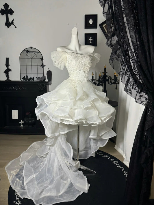 Trägerloses silbernes Vintage-Abendkleid, A-Linie, Geburtstagskleid J9370