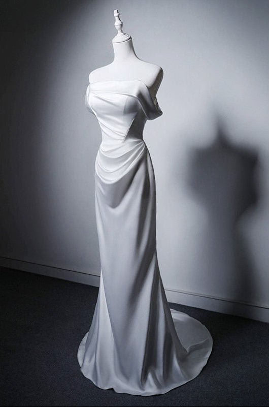 Robe de bal bustier violette en satin avec appliques, robe de soirée formelle J9413