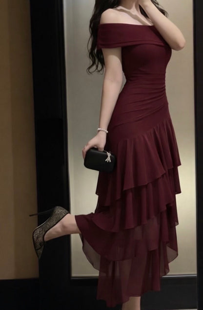 Robe de bal bustier violette en satin avec appliques, robe de soirée formelle J9413