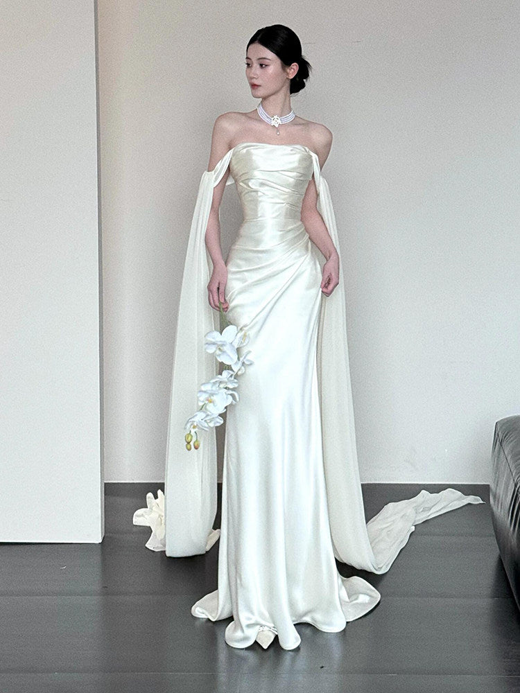 Robe de bal bustier violette en satin avec appliques, robe de soirée formelle J9413