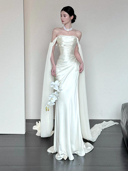 Robe de bal bustier violette en satin avec appliques, robe de soirée formelle J9413