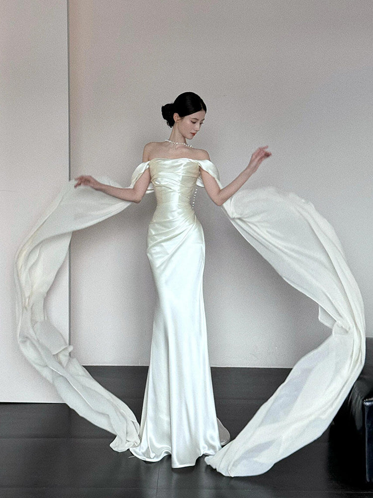 Robe de bal bustier violette en satin avec appliques, robe de soirée formelle J9413