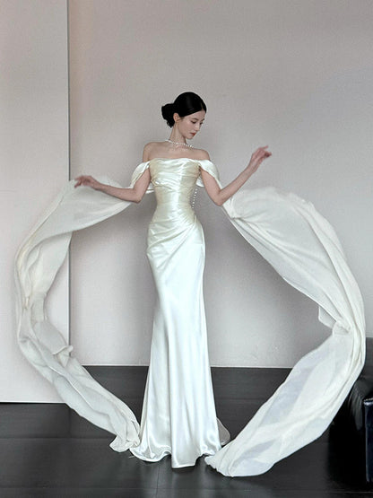 Robe de bal bustier violette en satin avec appliques, robe de soirée formelle J9413