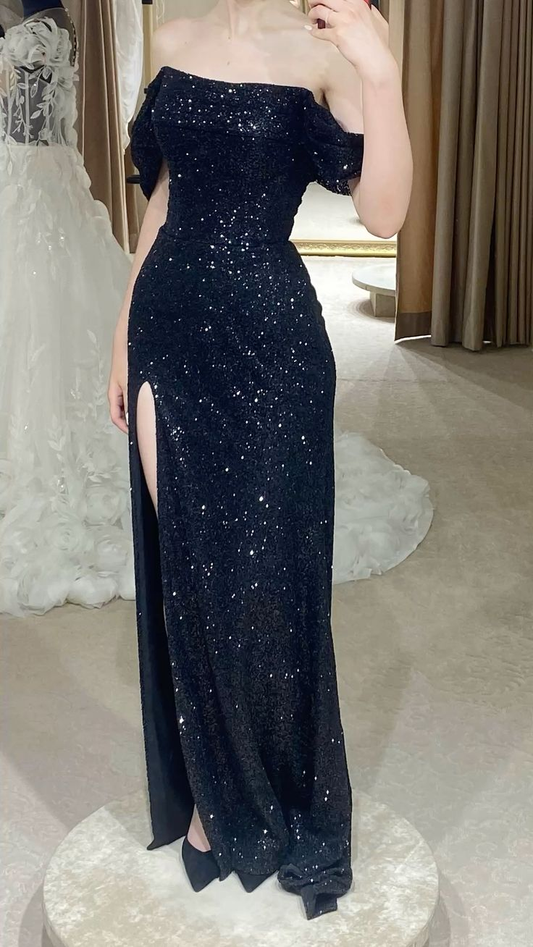 Trägerloses silbernes Vintage-Abendkleid, A-Linie, Geburtstagskleid J9370