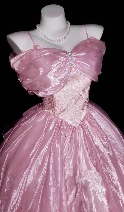 Trägerloses silbernes Vintage-Abendkleid, A-Linie, Geburtstagskleid J9370