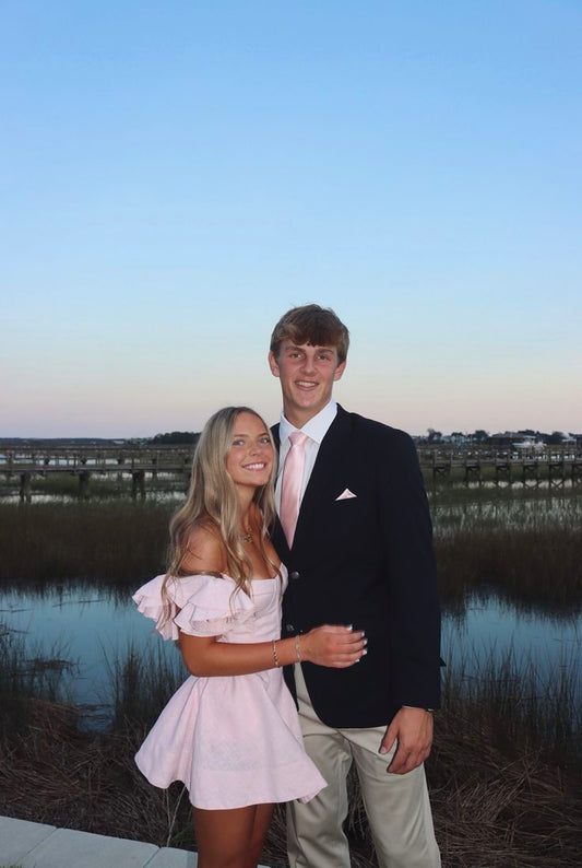Off The Shoulder Pink Homecoming Dress Short Party Dress  J11493