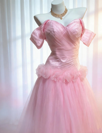 Robe de bal bustier violette en satin avec appliques, robe de soirée formelle J9413