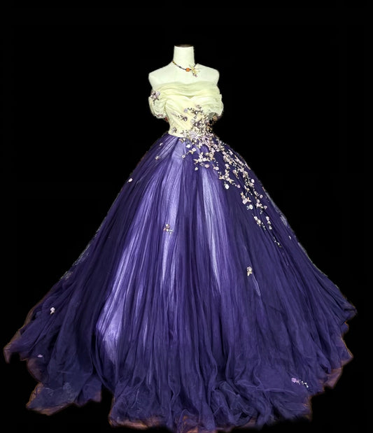 Trägerloses silbernes Vintage-Abendkleid, A-Linie, Geburtstagskleid J9370