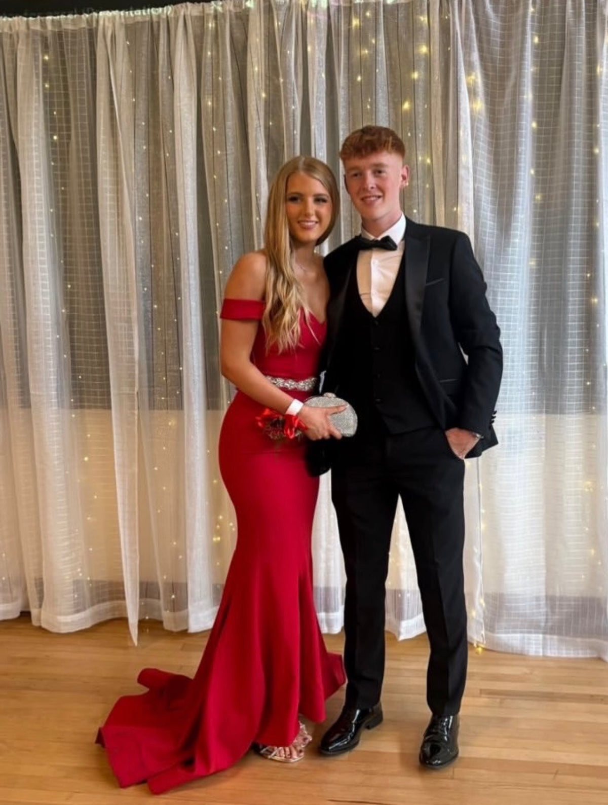 Off The Shoulder Red Mermaid Formal Prom Dress  J11987