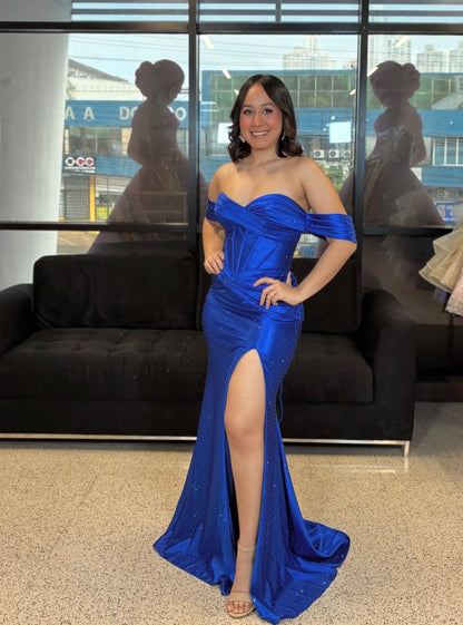 Trägerloses silbernes Vintage-Abendkleid, A-Linie, Geburtstagskleid J9370