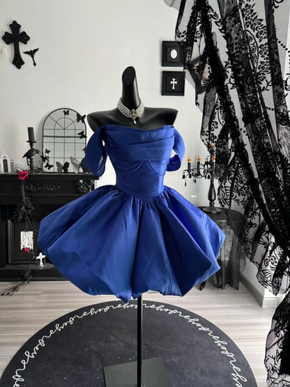 Robe de bal bustier violette en satin avec appliques, robe de soirée formelle J9413