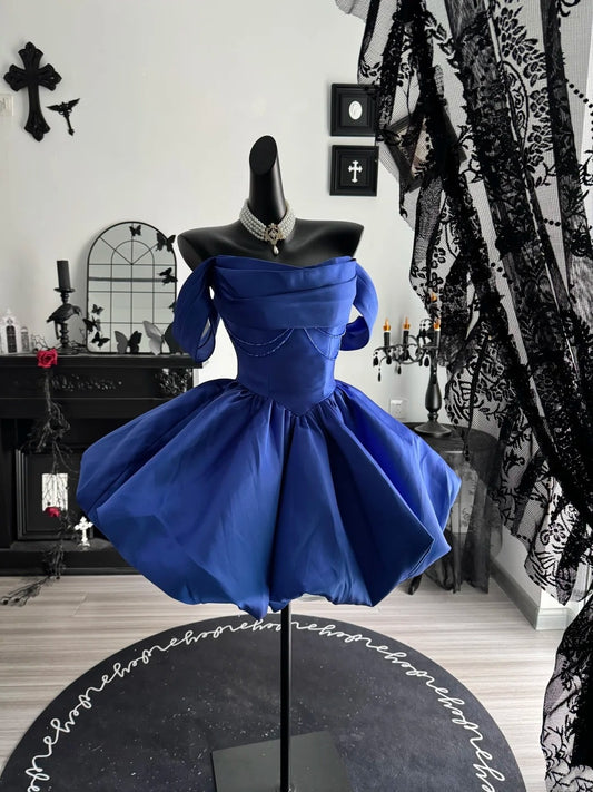 Robe de bal bustier violette en satin avec appliques, robe de soirée formelle J9413