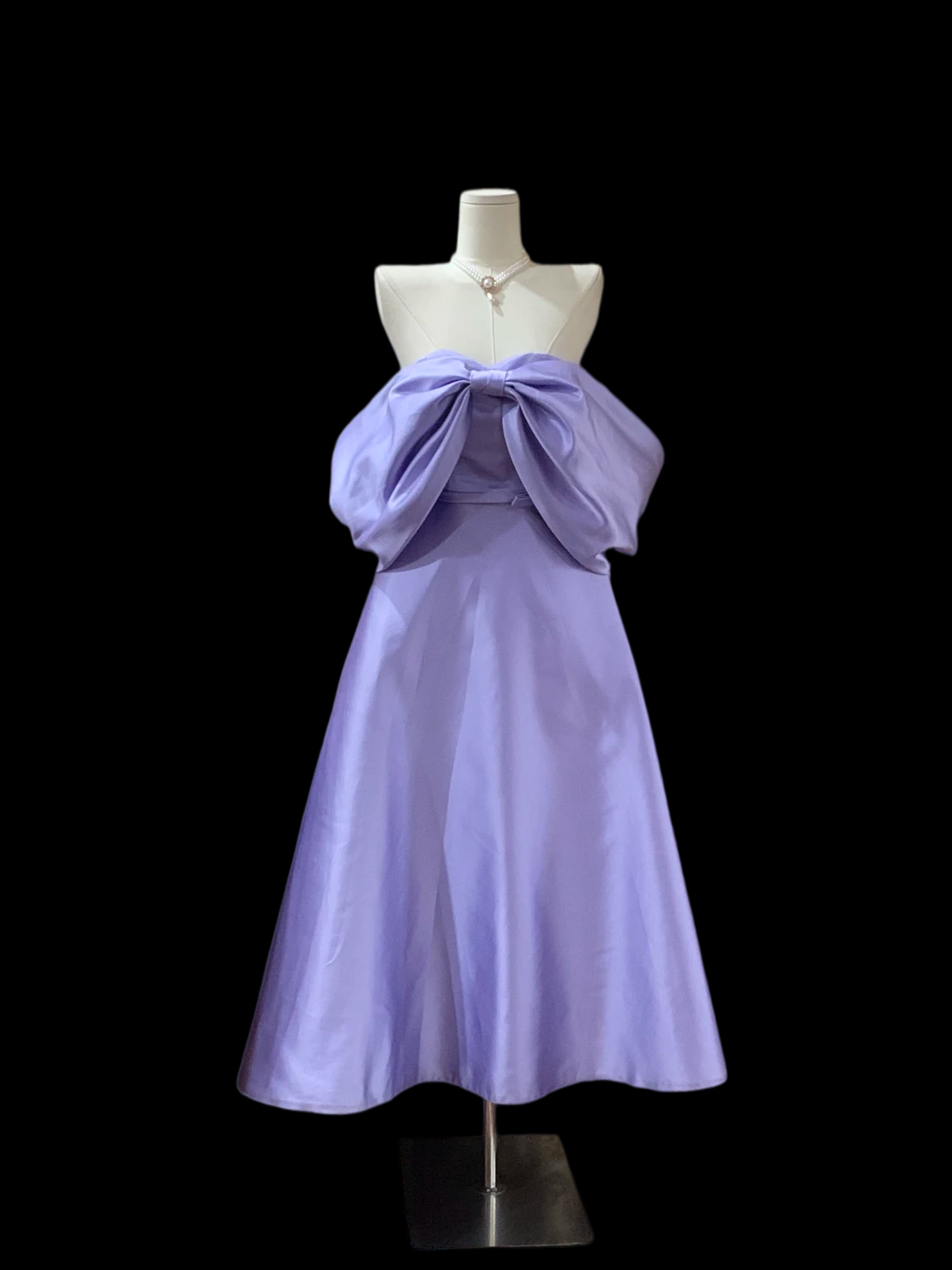 Robe de bal bustier violette en satin avec appliques, robe de soirée formelle J9413