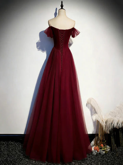 Robe de bal bustier violette en satin avec appliques, robe de soirée formelle J9413