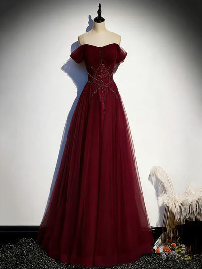Robe de bal bustier violette en satin avec appliques, robe de soirée formelle J9413