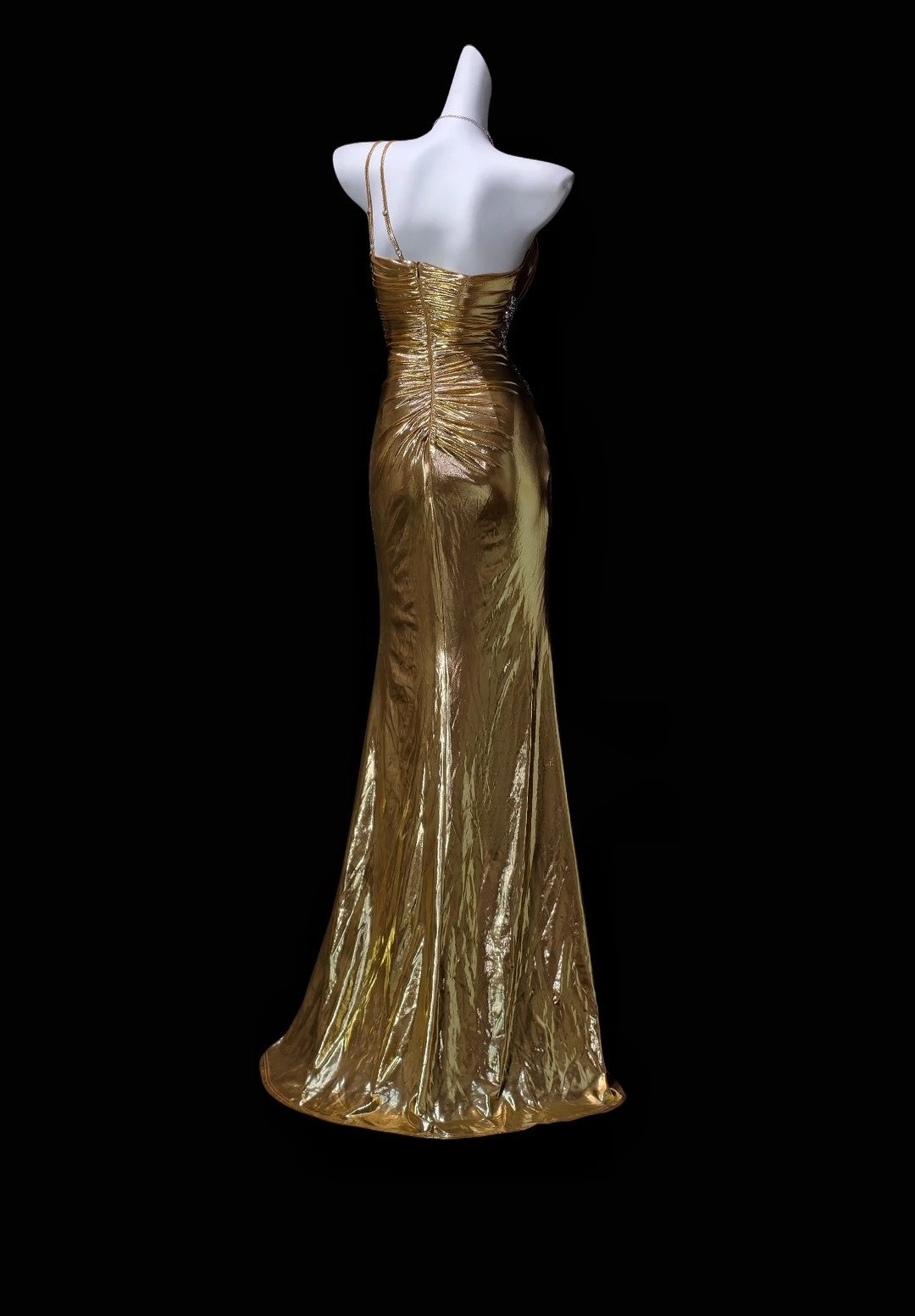 Trägerloses silbernes Vintage-Abendkleid, A-Linie, Geburtstagskleid J9370