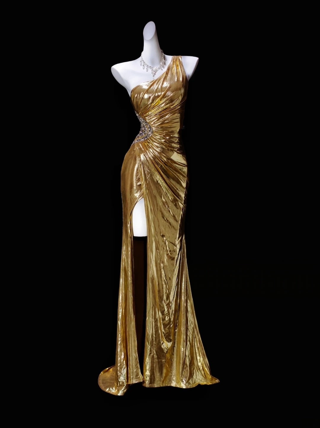Trägerloses silbernes Vintage-Abendkleid, A-Linie, Geburtstagskleid J9370