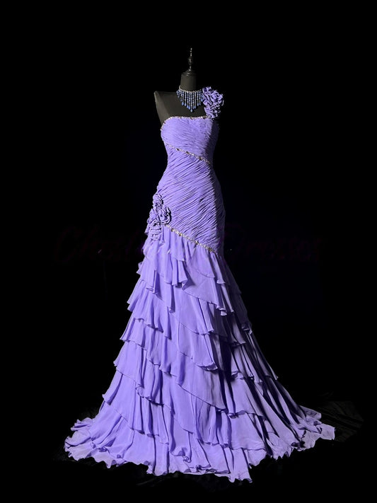Trägerloses silbernes Vintage-Abendkleid, A-Linie, Geburtstagskleid J9370
