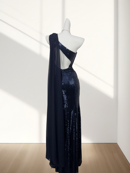 Trägerloses silbernes Vintage-Abendkleid, A-Linie, Geburtstagskleid J9370