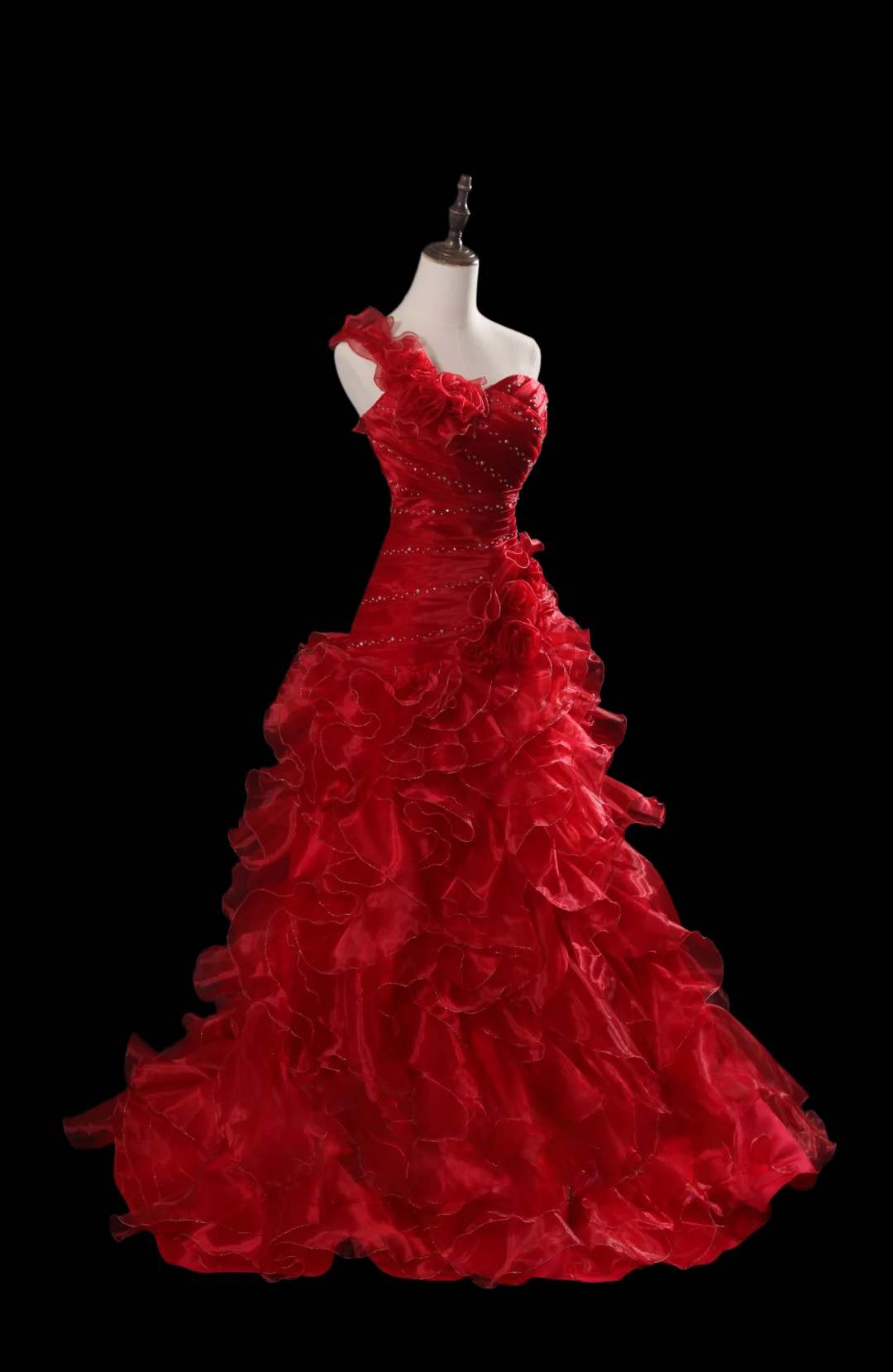 Trägerloses silbernes Vintage-Abendkleid, A-Linie, Geburtstagskleid J9370