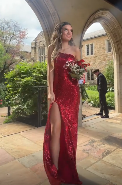 Trägerloses silbernes Vintage-Abendkleid, A-Linie, Geburtstagskleid J9370