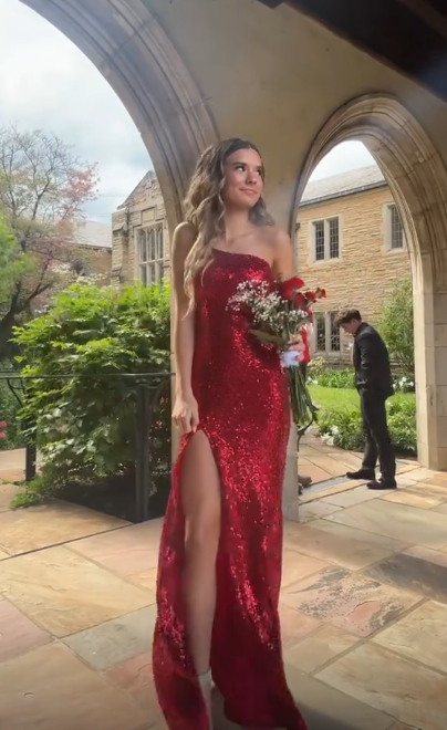 Trägerloses silbernes Vintage-Abendkleid, A-Linie, Geburtstagskleid J9370