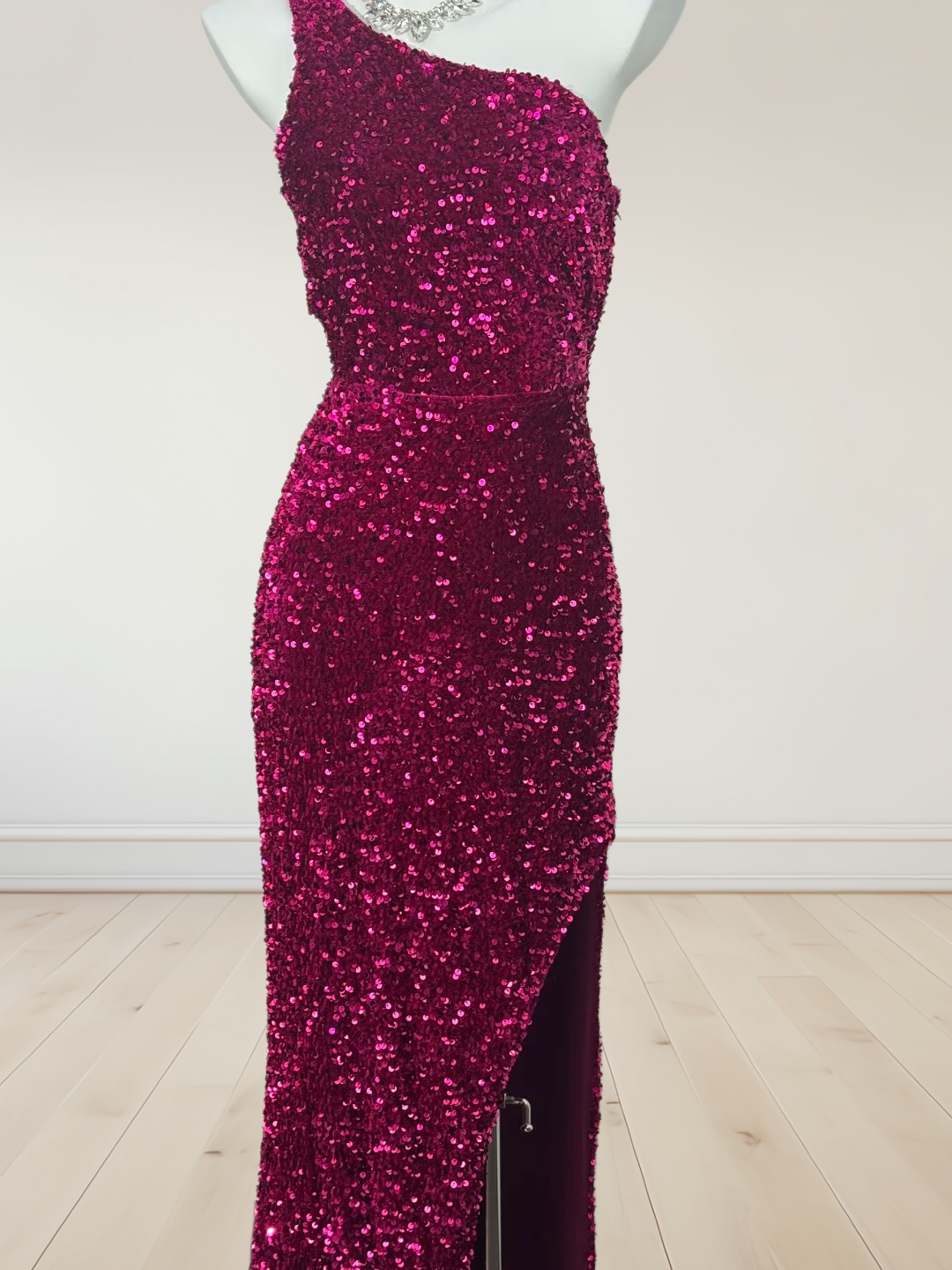 Trägerloses silbernes Vintage-Abendkleid, A-Linie, Geburtstagskleid J9370