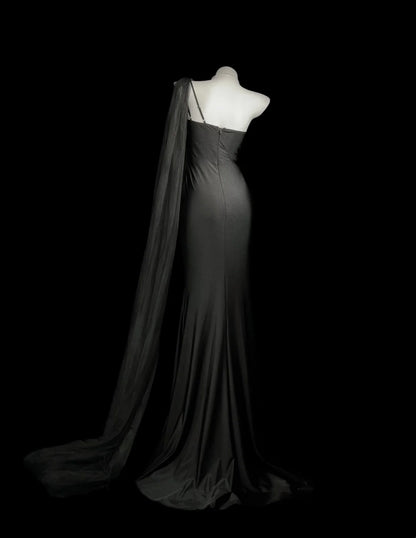 Trägerloses silbernes Vintage-Abendkleid, A-Linie, Geburtstagskleid J9370