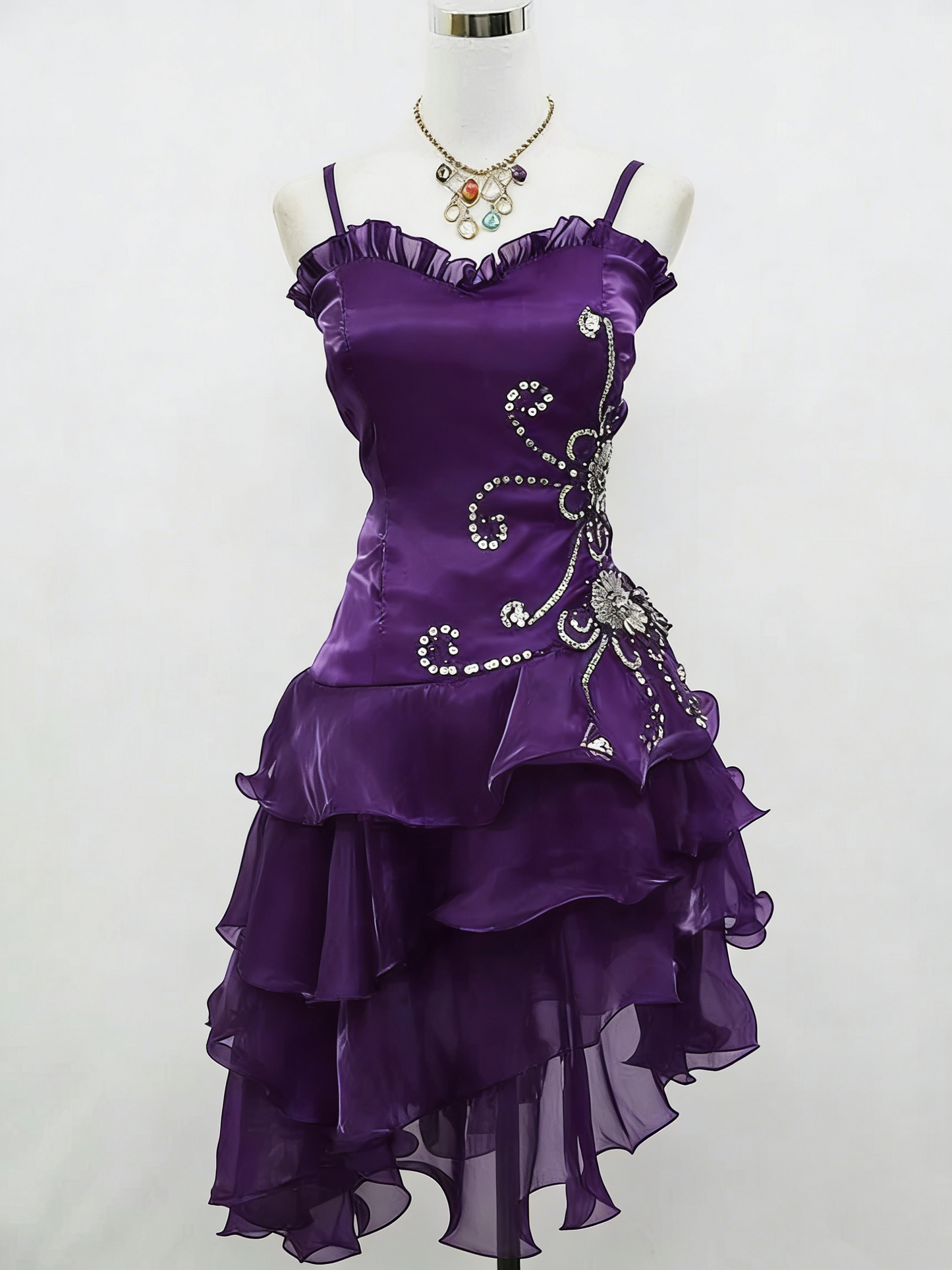 A Line Black Ruffle Short Prom Dress Homecoming Dress J3325