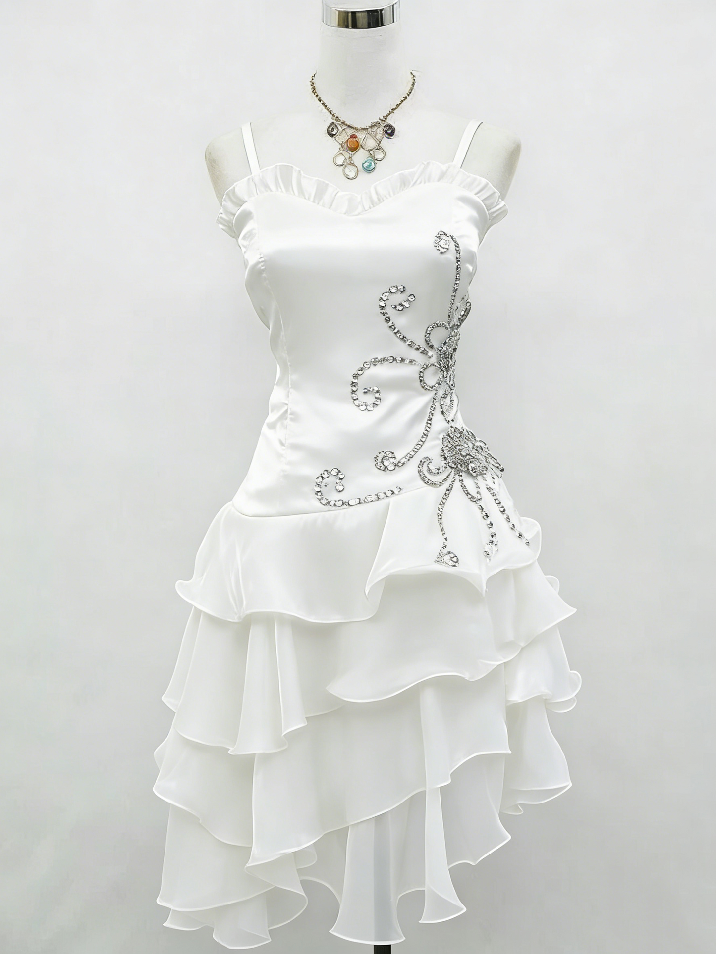 A Line Black Ruffle Short Prom Dress Homecoming Dress J3325