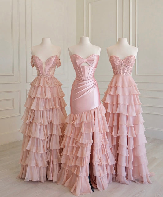 Trägerloses silbernes Vintage-Abendkleid, A-Linie, Geburtstagskleid J9370