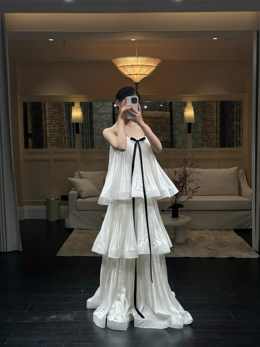 Trägerloses silbernes Vintage-Abendkleid, A-Linie, Geburtstagskleid J9370