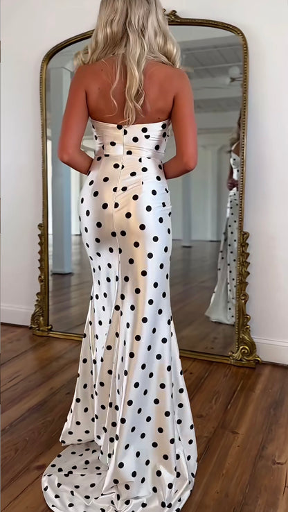 Trägerloses silbernes Vintage-Abendkleid, A-Linie, Geburtstagskleid J9370