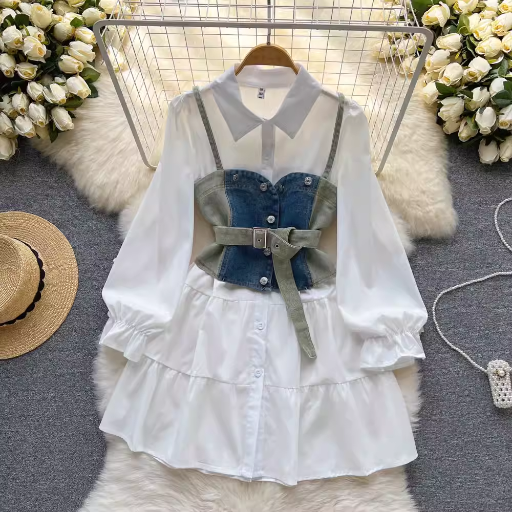 mesh lantern sleeve lace dress Three-dimensional Flower Mesh Lantern Sleeve Top Short Female Lace Sh –  JulyProm