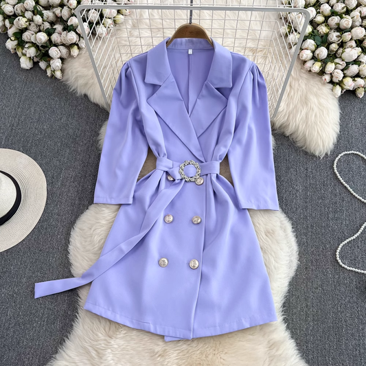 Autumn Retro A Line Short Suit Dress 1603