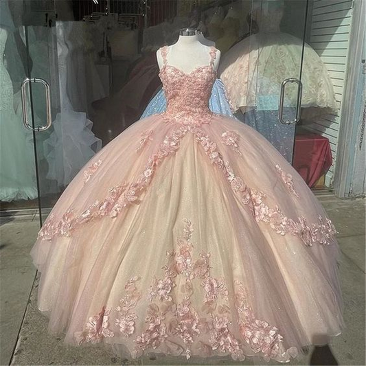 Light Pink A Line Prom Gown Sweet 16 Birthday Party Dress 2150