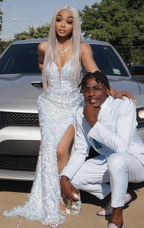 Robe de soirée fourreau longue à bretelles spaghetti et paillettes avec fente 2100