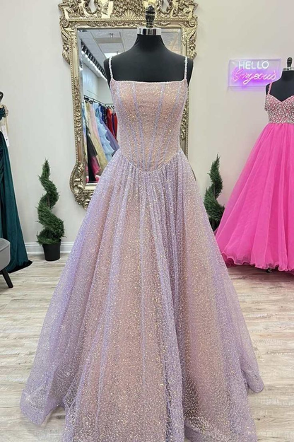 Robe de bal trapèze à paillettes roses, robe de princesse pour fête d'anniversaire 2220