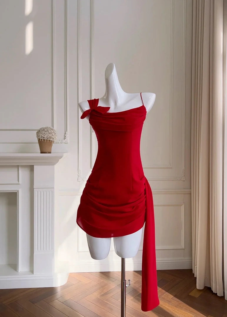 Red Sheath Birthday Dress Mini Homecoming Dress  J11567