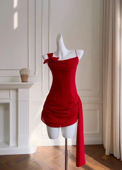 Red Sheath Birthday Dress Mini Homecoming Dress  J11567