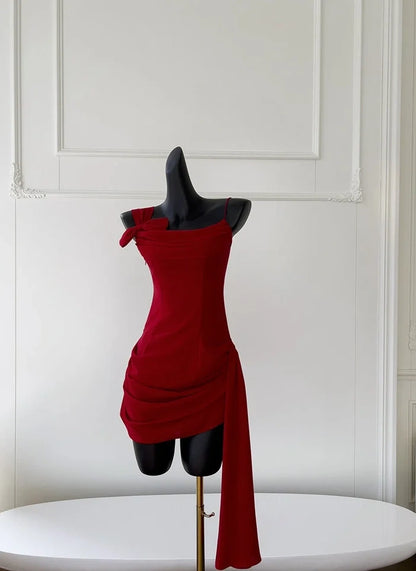 Red Sheath Birthday Dress Mini Homecoming Dress  J11567