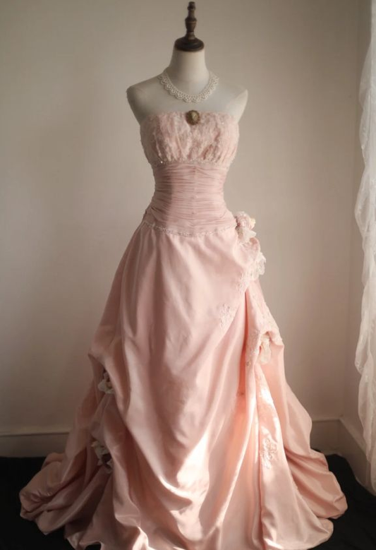 Retro Pink A Line Prom Dress Retro Princess Birthday Dress  J9990