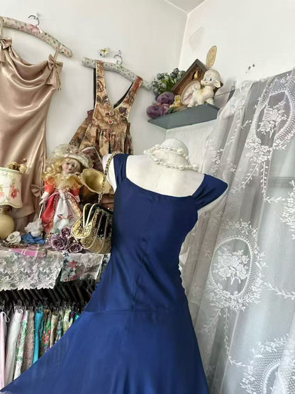 Trägerloses silbernes Vintage-Abendkleid, A-Linie, Geburtstagskleid J9370