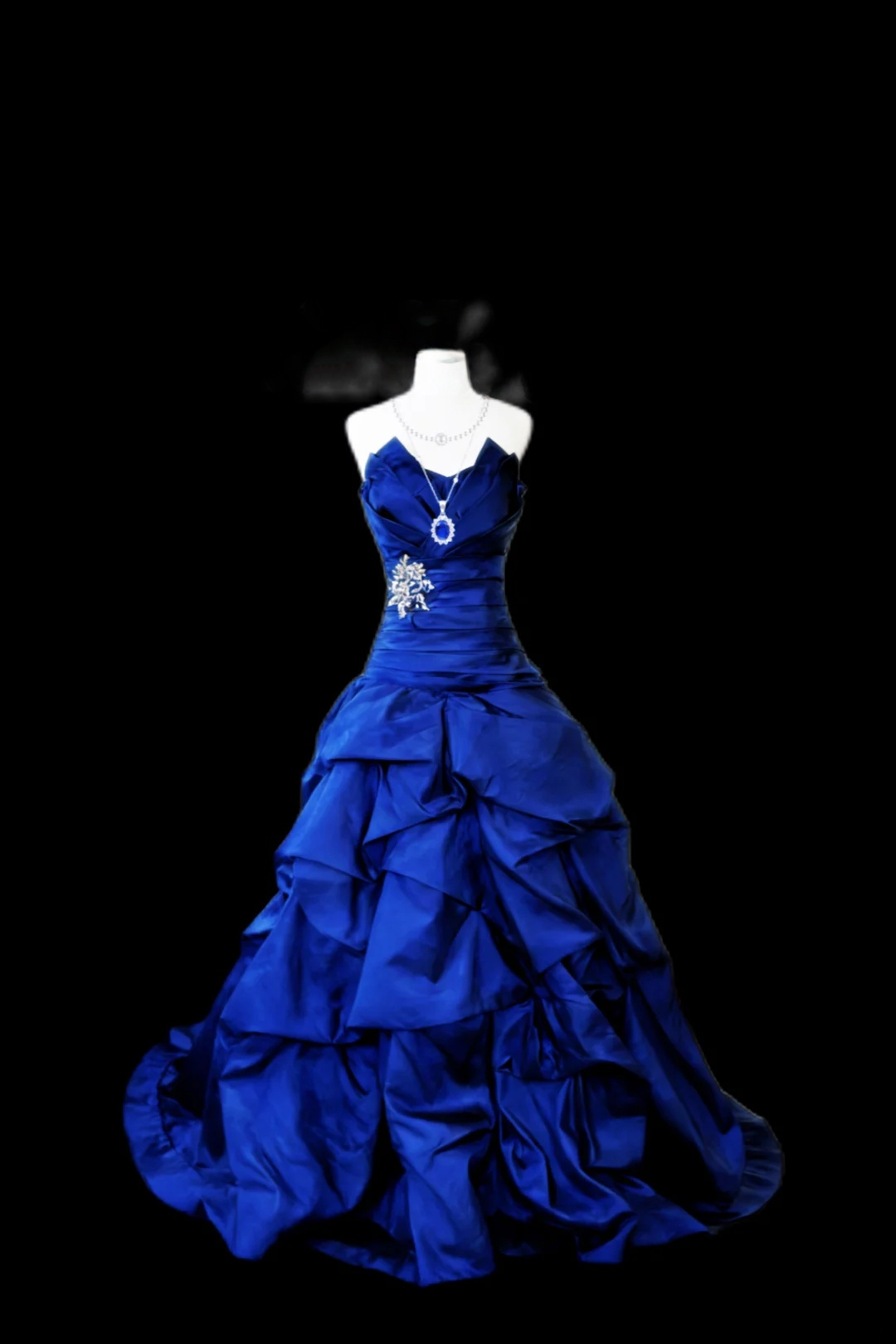 Robe de bal bustier violette en satin avec appliques, robe de soirée formelle J9413