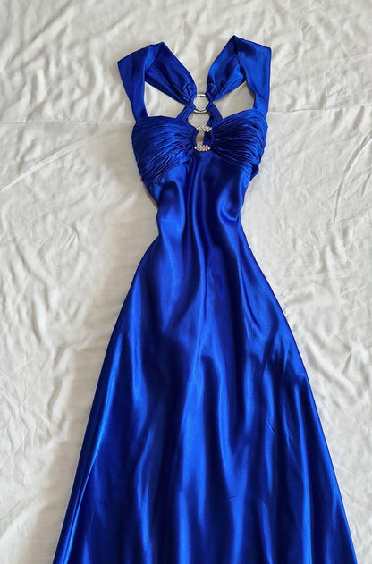 Trägerloses silbernes Vintage-Abendkleid, A-Linie, Geburtstagskleid J9370