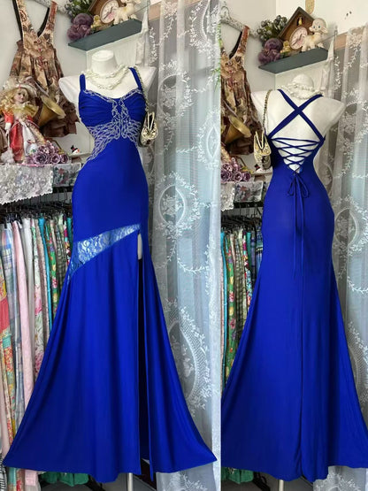 Trägerloses silbernes Vintage-Abendkleid, A-Linie, Geburtstagskleid J9370