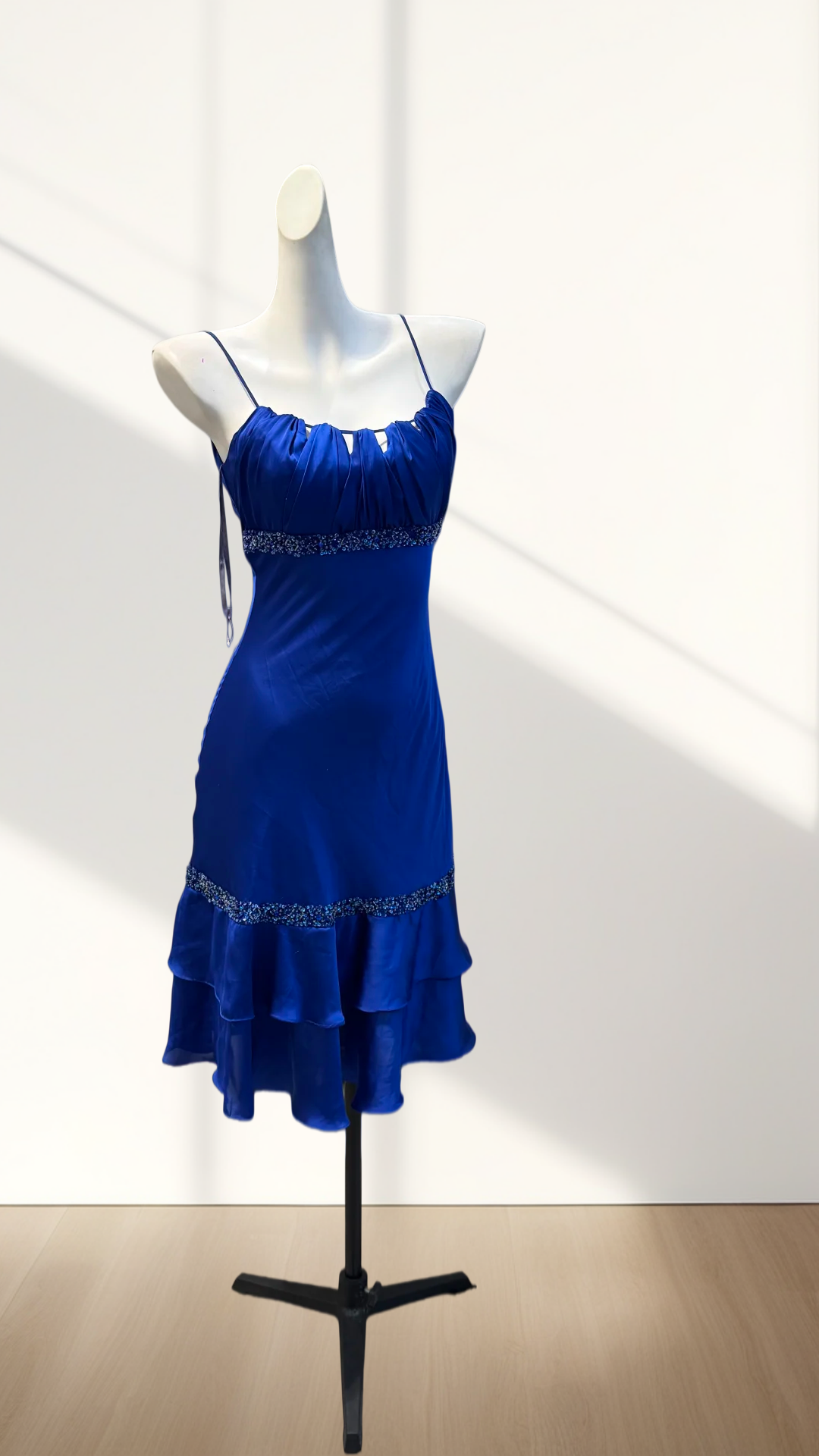 Royal Blue Sheath Ruffled Homecoming Dress Retro Party Dress  J10265