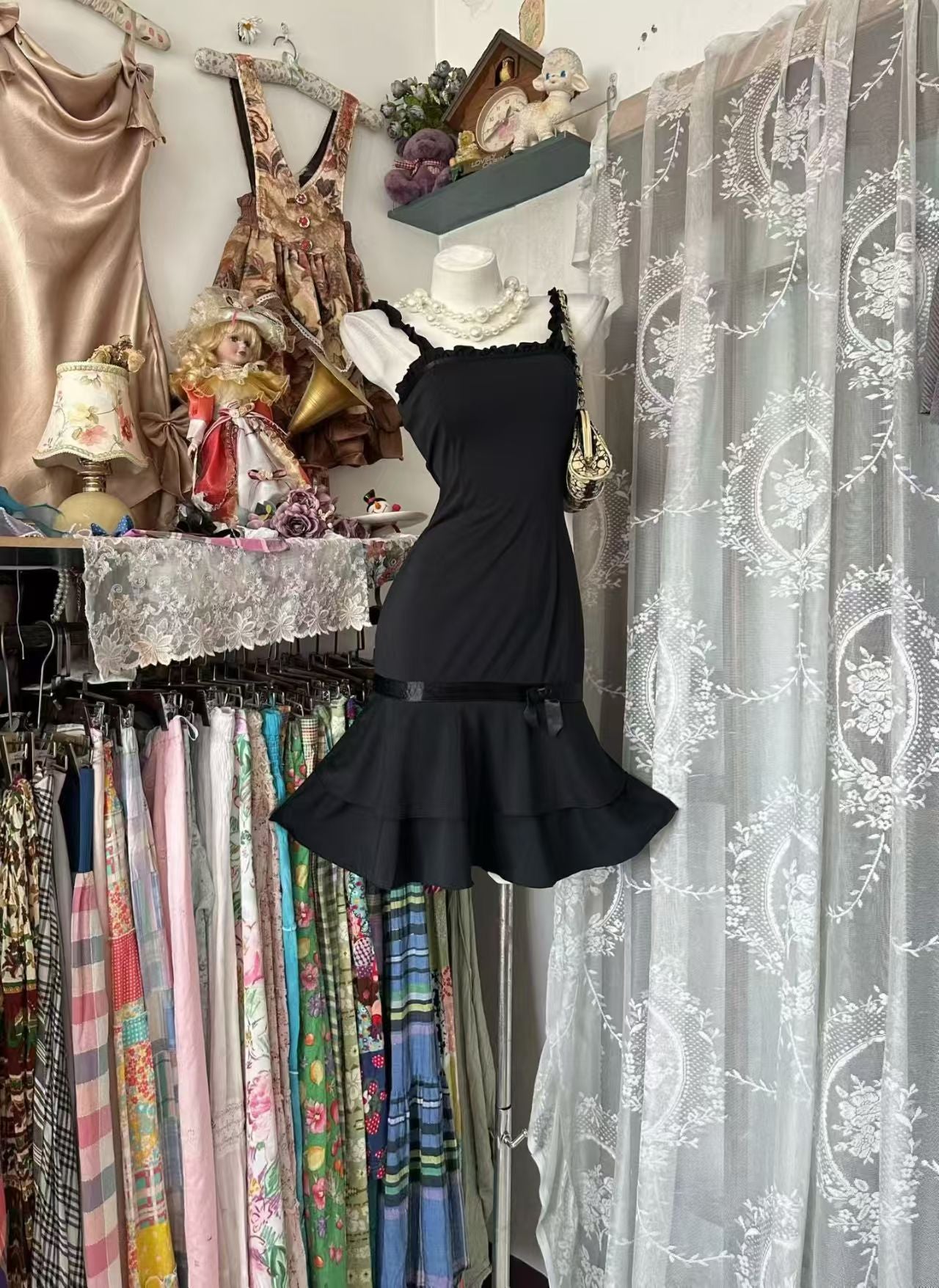 Trägerloses silbernes Vintage-Abendkleid, A-Linie, Geburtstagskleid J9370